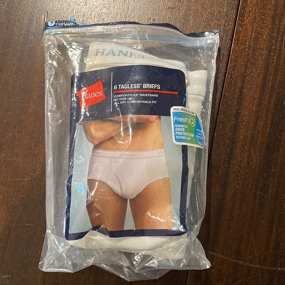 E390-956) Hanes Tagless Men’s Briefs 3 pr Sz XL Comfort Flex NEW